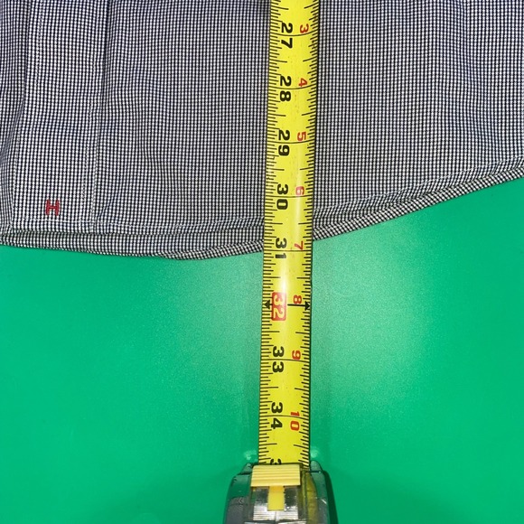 Hathaway Classic Mens Button Down Shirt Long Sleeve Checkered Pinpoint Oxford - Picture 4 of 6